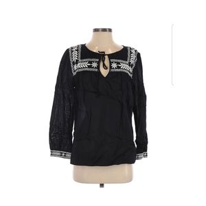 J. Crew Long Sleeve Embroidered Blouse Size 2